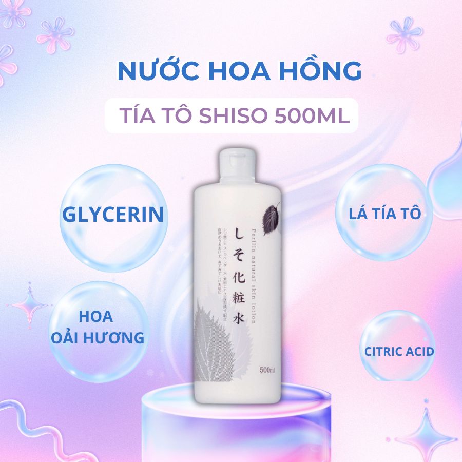 NƯỚC HOA HỒNG TÍA TÔ SHISO 500ML