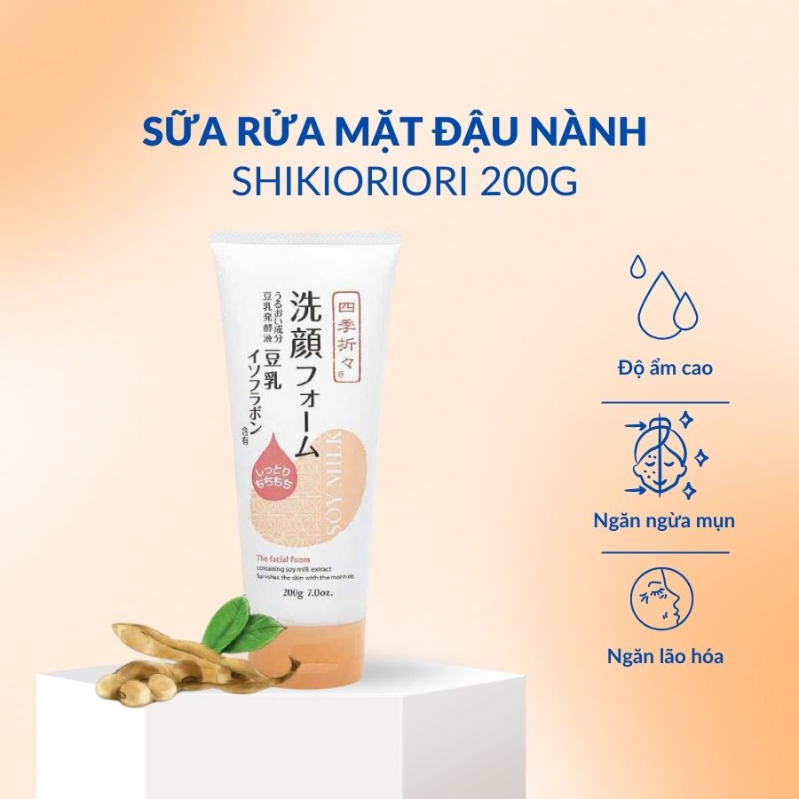 SỮA RỬA MẶT TINH CHẤT ĐẬU NÀNH SHIKIORIORI