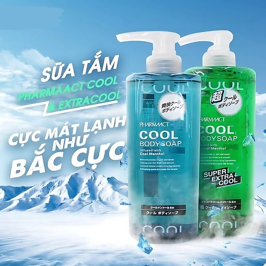 SỮA TẮM BẠC HÀ MÁT LẠNH PHARMAACT COOL 550ML