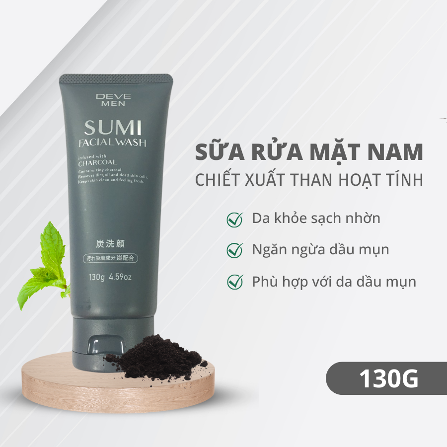 SỮA RỬA MẶT THAN HOẠT TÍNH DÀNH CHO NAM DEVE