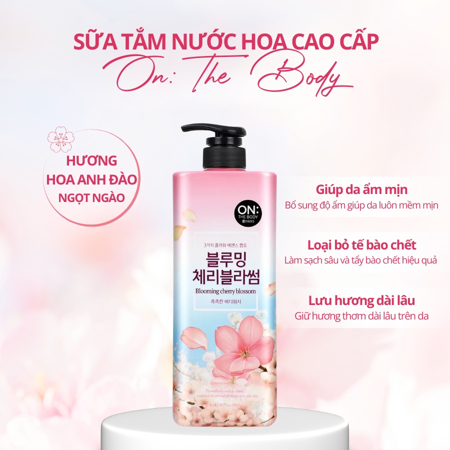 SỮA TẮM ON: THE BODY FLOWER CHERRY BLOSSOM 900G