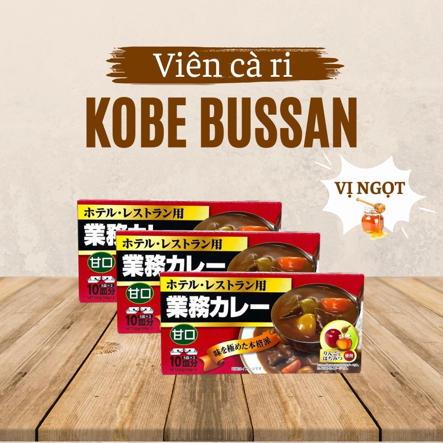 VIÊN NẤU CÀ RI KIỂU NHẬT KOBE BUSSAN VỊ KHÔNG CAY