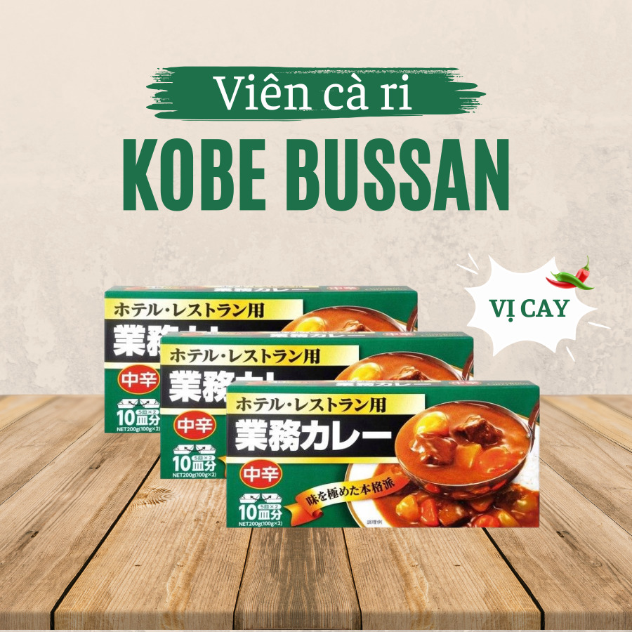 VIÊN NẤU CARI KIỂU NHẬT KOBE BUSSAN VỊ CAY VỪA