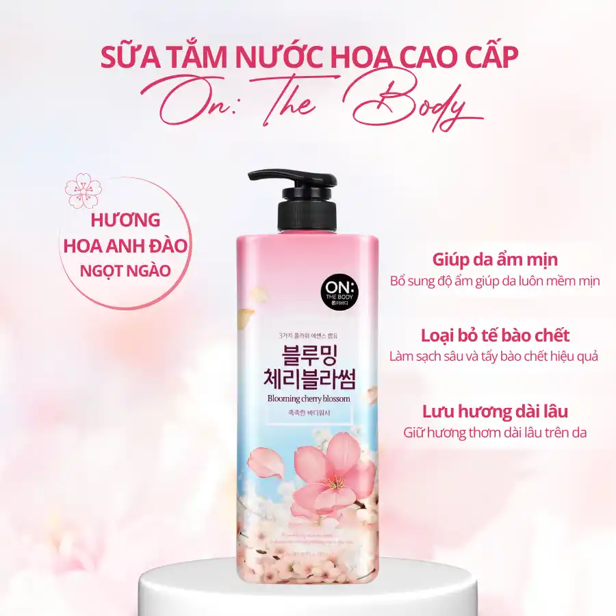 SỮA TẮM ON: THE BODY FLOWER CHERRY BLOSSOM 900G